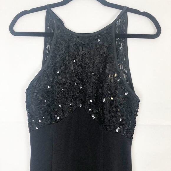 Vintage Cache Maxi Dress Womens Small Empire Sequin Formal Wedding Guest Party - Picture 4 of 14
